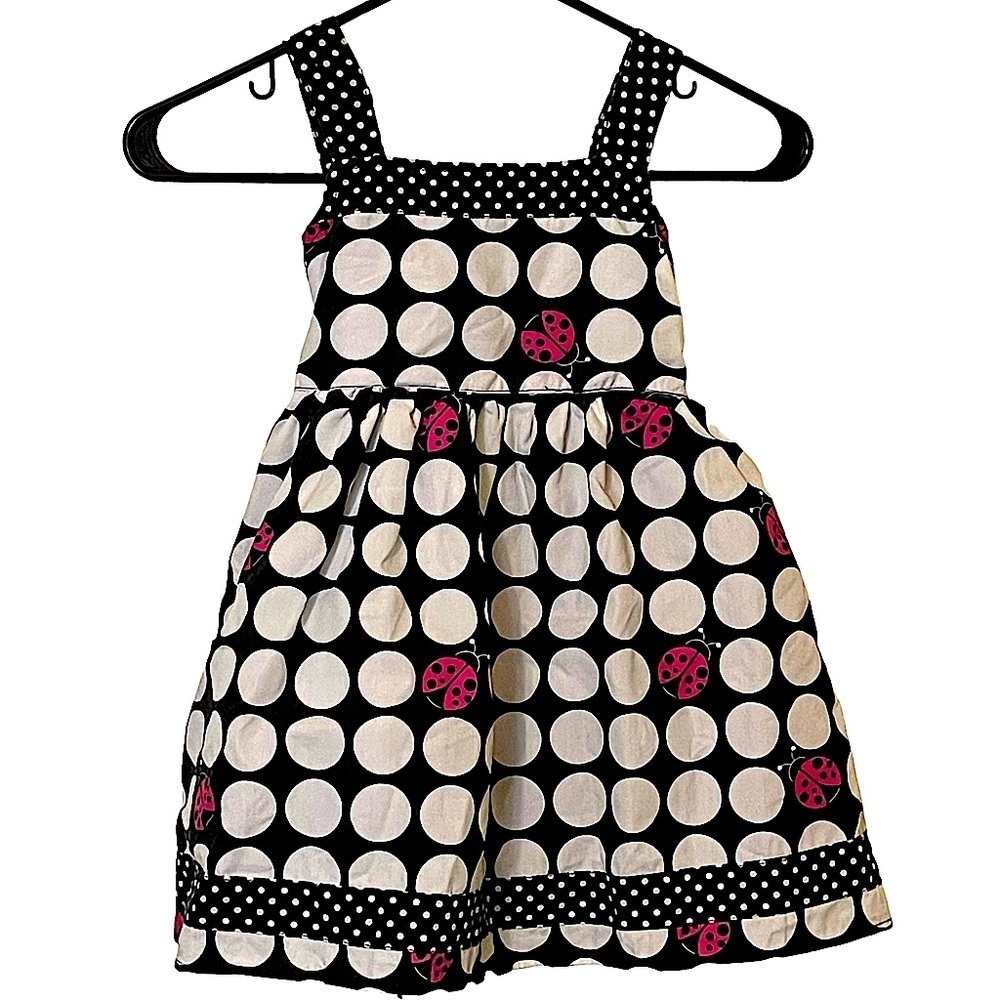 Sophie Fae Red Black & White Ladybug Dress Sz 4